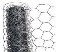 Malla hexagonal de 25 mm x 25 mm, 1,50 m, 2 x galvanizadas, 5/10/25 m (5 m) de longitud