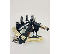 Malla Inc. Nautical Hand Made Brass 9" Sextant - Working Sextant - Navigational Sextant - Black Powder Coated Sextant
