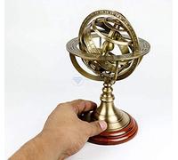 Malla Inc. Reloj de esfera armilar de latón de 15,2 cm con astrolabio esférico vintage y brújula, decoración náutica