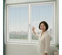 Malla King Kong Autoadhesivo Mosquitera Ventana con Cremallera Mosquiteras Para Ventanas Cortina Mosquitera Ventana Exterior Cierre con Cremallera, Lavable Reutilizable(White,90x190cm)