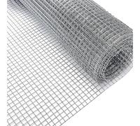 Malla Metálica Electrosoldada Galvanizada. Perfecta para plantas y animales, múltiples usos. Rollo 1x25 m. Hueco 20 mm. Grosor del Cable 0.9 mm. Plateado