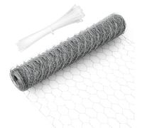 Malla Metalica, Malla Gallinero galvanizada de 0,4 x 12 m, Mallas Para Gallinero, Malla De Alambre, red de protección para jardín, malla metálica ligera para decoración artesanal