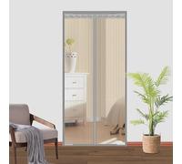 Malla mosquitera con imán para puertas mosquiteras, mosquitera magnética real de 175 x 190 cm (ancho x alto), mantiene a los insectos fuera del marco, gancho y bucle, manos libres, apto para mascotas