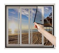 Malla Mosquitera de Terraza 85x100cm Negro Red antimosquitos para ventanas Gatos Ventanas Mosquitera Cortina de Malla