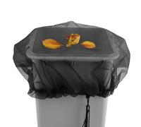 Malla para cubiertas de barril de lluvia,Cubierta de malla para barril de lluvia,Cubierta de malla para barril de agua con cordón resistente al viento de 39 pulgadas - Filtro de pantalla de barril de