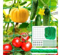 Malla para Plantas Trepadoras,Malla Entutorar Pepino 2m x 10 m,Malla Entutorar para Sostener Plantas y Verduras,Malla Verde Jardin Incluye 100 Pinzas para Fijar Plantas y 20 Pinzas para Plantas