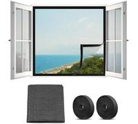 Malla para Ventanas de 90x105cm, Malla Antimosquitos para Ventanas, Malla para Ventanas de Moscas, para Puertas Francesas/Puertas Corredizas de Cristal/Puertas de Patio