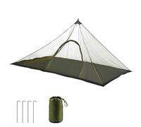 Malla permeable, refugio para niños, triangular, portátil, mosquitos, cortina para camping, senderismo, tienda de campaña familiar con estacas para el suelo