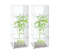 Malla Protectora Plantas,2 Piezas Protector Cuadrado Vertical Reutilizable con Cremallera,para Jaula de Tomates - para Vegetales Frutas Arándanos Cultivos Bancales Exterior Aves Ardillas