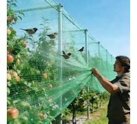 Malla Protectora Transpirable para Granizo, Apta para huertos urbanos, bancales elevados e invernaderos. Protección eficaz para Plantas y Aves. Varios tamaños (14x50m).