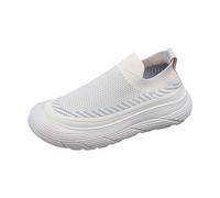 Malla transpirable mocasines transpirables y ligeros, zapatos deportivos invisibles, ligeros, ligeros, cómodos, informales, transpirables, beige, 42 EU