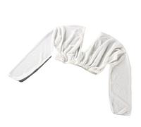 Mallalah Mangas básicas de malla sin cordones para mujer Moldeador de brazos sin costuras, corta chaqueta de malla de ombligo, talla grande, moldeador de brazos size M (blanco)