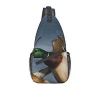 Mallard Duck Men's Sling Backpack, Travel Hiking Day Bag Crossbody Shoulder Bag.