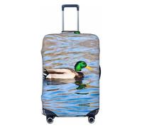 Mallard Duck Swimming In A River - Fundas protectoras elásticas para equipaje de 45,7 a 81,3 cm, Black, X-Large