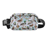 Mallard Ducks - Cangurera para mujer, impermeable, riñonera, bonita riñonera cruzada, patos Mallard, 8 x 5.3 x 2.3 pulgadas, divertido y lindo, patos Mallard, 8 x 5.3 x 2.3 pulgadas, divertido y lindo