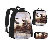 Mallard Ducks - Juego de mochila escolar para almuerzo, estuche para lápices, mochilas escolares para adolescentes y niños, color, 5.0cm*10.5cm*20.5cm, Estuche para lápices
