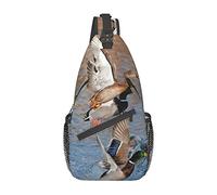 Mallard Ducks Mallard Ducks Cross Chest Bag Diagonalmente Sling Mochila Viaje Senderismo Daypack Crossbody Bag para Mujeres Hombres