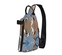 Mallard Ducks - Mochila cruzada con estampado de patos para hombres y mujeres, para caminar al aire libre y viajes, Negro -, Talla única