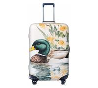Mallard Swimming in The River - Fundas elásticas para equipaje de viaje, a prueba de polvo, resistente a los arañazos, protector de maleta de 22 a 24 pulgadas