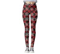 Mallas Anticelulitis Mujer, Leggins Mujer Push Up Cintura Alta Elasticos Estampado Navideño Transpirable Casual Fitness Leggings Sin Costuras Secado Rápido Festival Fiesta Gimnasio Capa Base Pants