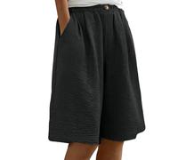 Mallas Cortas Mujer pantalón Corto Mujer Caqui de Corte Deporte Verano Bermudas Vaqueras Shorts Deportivos Short Running Culotte Solid Color High Waist Casual Chic Sports Elasticos