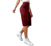 Mallas Cortas Mujer Pantalon Vaquero Corto Mujer Caqui de Corte Deporte Verano Bermudas Vaqueras Shorts Deportivos Short Running Culotte Solid Color High Waist Casual Chic Sports Elasticos