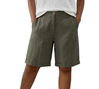 Mallas Cortas Mujer Vaqueros Cortos Mujer Caqui de Corte Deporte Verano Bermudas Vaqueras Shorts Deportivos Short Running Culotte Solid Color High Waist Casual Chic Sports Elasticos