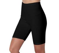 Mallas Cortas para Mujer Leggins por Encima de la Rodilla Leggings Cortos Pantalones para Verano para Mujeres para Deporte Shorts Mallas Cortos Mujer Fitness Cintura Alta(Negro,5XL)