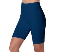 Mallas Cortas para Mujer Leggins por Encima de la Rodilla Leggings Cortos Pantalones para Verano para Mujeres para Deporte Shorts Mallas Cortos Mujer Fitness Cintura Alta(Armada,3XL)