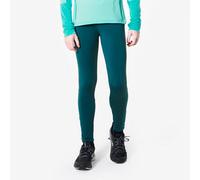 Mallas de running técnicas niñas, KIPRUN 900 stretch azul verde 141-148cm10-11A