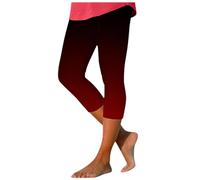 Mallas Deportivas Mujer Cortas Cintura Alta Pantalones Capri Opacas Leggins geométricos Deporte Piratas Elásticas Deportivos de Yoga Elásticos para Entrenamiento