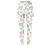 Mallas largas de yoga para el día de San Valentín 2026 con estampado completo de cuatro hojas para mujer, multicolor, XXL