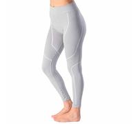 Mallas Merino Tech térmico y mujer - Pantalones de compresión de lana merino, ropa térmica mujer, sin costuras, Made in Italy, plateado