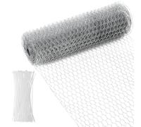 Mallas Para Gallinero,40cm x 12m Malla Conejera Alambre,Malla Conejera Alambre HexagonalGalvanizada, resistente a la oxidación, adecuada para bricolaje y decoración del hogar