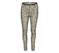 Kaffe Women's Leggings Mesh Animal Print Skinny Fit Ankle Length High-Waisted Pantalones, Light Green Leopard, XL De Las Mujeres