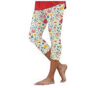 Mallas Piratas Deporte Mujer Pirata Mujer Verano Leggings Pantalones De Yoga Estampados 3/4 Tejido De Yoga Estampado Gym Estampado Cintura Alta Cómodo Jogging Pants Correr Chandal