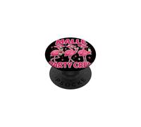 Malle Party Crew Pink Flamingos Vacaciones Bebidas Gráficas PopSockets PopGrip Adhesivo