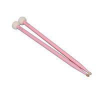 Mallet de Batera, Kit de Set de Madera de Madera de la Cabeza de Fieltro de 2 Piezas para Tocar, No Deslizamiento, Almacenamiento Conveniente y Transporte (PINK