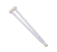 Mallet de Batera, Kit de Set de Madera de Madera de la Cabeza de Fieltro de 2 Piezas para Tocar, No Deslizamiento, Almacenamiento Conveniente y Transporte (WHITE