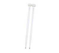 Mallet de Batería de 2 Piezas de Doble Cara con un Cómodo Agarre de Textura Hermosa Suena Hecha de Madera de Arce y Fieltro Premium para Tocar la Batería Kettledrum (WHITE)
