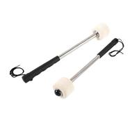 Mallets percusion, Bass Drum Felt Head Stick, Soft Anti-Slip Mallets Set of 2, Durable Lightweight Design, Black Handle, for Adults Performance Concert Classroom Orchestra