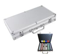 Mallette De Poker, Coffret De Poker Complet, Jetons De Poker Avec Dénominations | Jetons De Jeu De Société De 200 Pièces Avec Étui | Jeu De Société Professionnel Pour Soirées En Plein