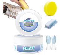 Mallify Cleaner, 2024 New Multi-Functional Cleaning And Stain Removal Cream, Multiuso, Crema de limpieza de zapatos blanca con esponja, limpiador de zapatos blanco, no necesita lavado (1 unidad)
