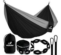 MalloMe Hamacas - Cintas de Primera para Hamaca con Mosquetones Incluidos - Hamaca Camping Jardin Exterior - Hamaca Colgante Portátil - Amaca Doble y Solo - Hammock Accesorios Camper