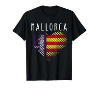 Mallorca Bandera Islas Baleares Corazón Orgullo Mallorquín Camiseta