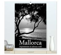 Mallorca Impressionen in schwarz-weiß (hochwertiger Premium Wandkalender 2026 DIN A2 hoch), Kunstdruck in Hochglanz: Mallorca Kalender in schwarz-weiß