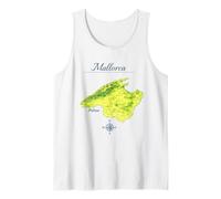 Mallorca Mapa - Palma Isla Balear Camiseta sin Mangas