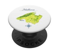 Mallorca Mapa - Palma Isla Balear PopSockets PopGrip Adhesivo