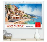 Mallorca mein Traum (hochwertiger Premium Wandkalender 2026 DIN A2 quer), Kunstdruck in Hochglanz: Goldene Strände und Dörfer mit mediterranem Charme.