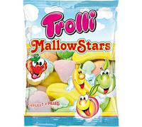 Mallow Stars - Telarañas de malvavisco, suaves y dulces golosinas en forma de estrella, perfectas para añadir un toque de magia a tus momentos gourmet - Compatible con Trolli - 150g